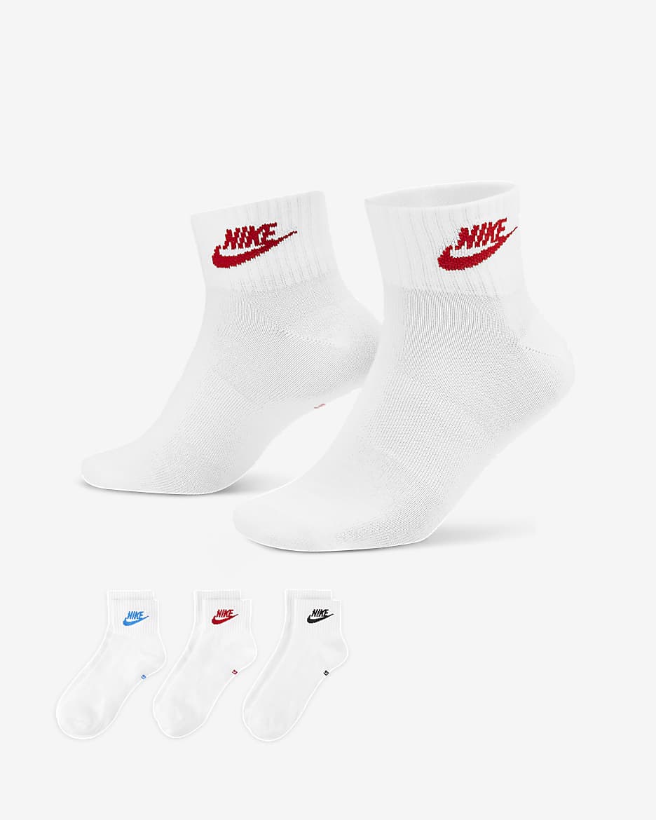 Nike white short socks best sale